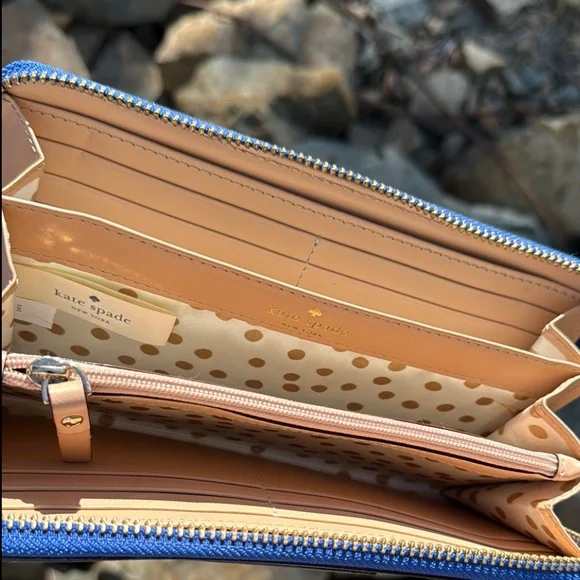 Kate Spade Neda Wellesley Blueberry Leather Wallet - Picture 4 of 5